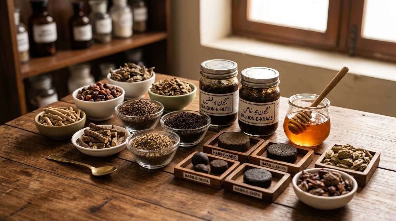 Pure Unani Medicine Ingredients
